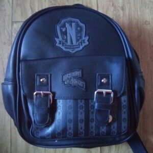 Black Leather Men's Backpack